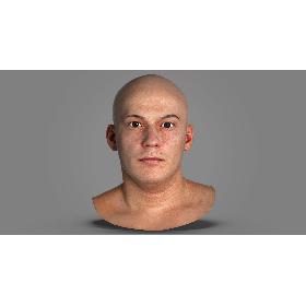 3D PBR Marcus Real Human Head Outer Brow Raiser Both AU2